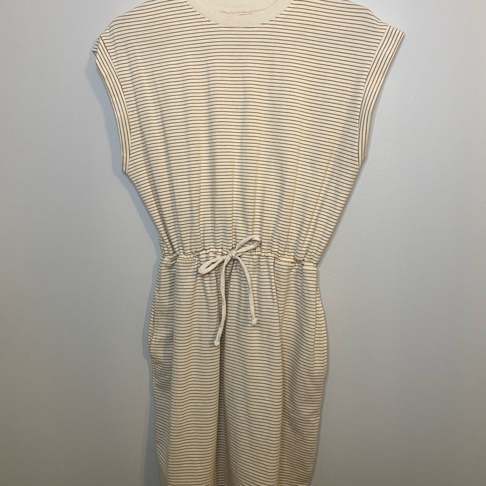 a new day Cream Striped Mini Dress